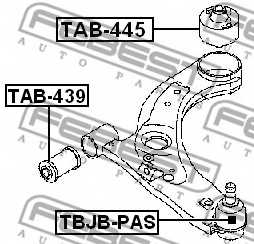 Подвеска рычага независимой подвески колеса FEBEST TAB-445 - изображение 1