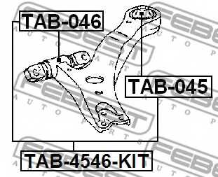 Подвеска рычага независимой подвески колеса FEBEST TAB-4546-KIT - изображение 1