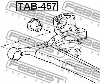 Втулка балки моста FEBEST TAB-457 - изображение 1