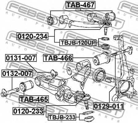 Подвеска рычага независимой подвески колеса FEBEST TAB-465 - изображение 1