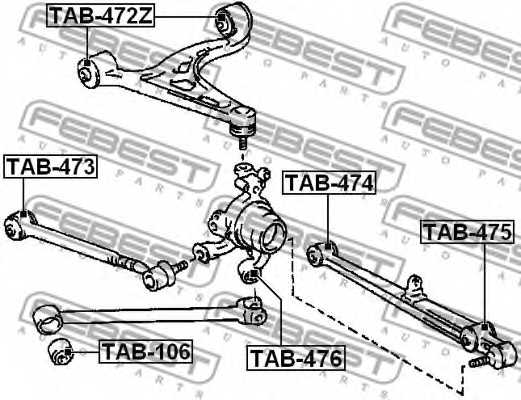 Подвеска рычага независимой подвески колеса FEBEST TAB-472Z - изображение 1