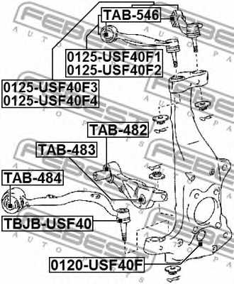 Подвеска рычага независимой подвески колеса FEBEST TAB-483 - изображение 1