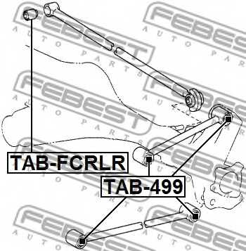 Подвеска рычага независимой подвески колеса FEBEST TAB-499 - изображение 1