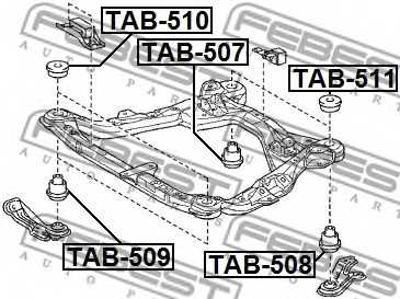 Втулка балки моста FEBEST TAB-508 - изображение 1