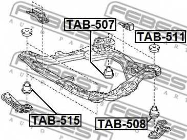 Втулка балки моста FEBEST TAB-515 - изображение 1