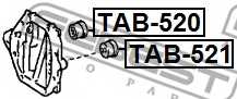 Втулка, амортизатор FEBEST TAB-521 - изображение 1