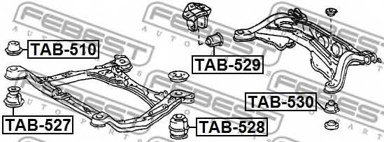 Втулка балки моста FEBEST TAB-527 - изображение 1