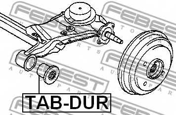 Втулка балки моста FEBEST TAB-DUR - изображение 1