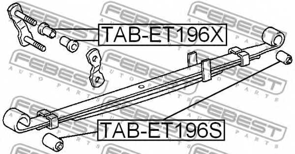 Втулка листовой рессоры FEBEST TAB-ET196S - изображение 1