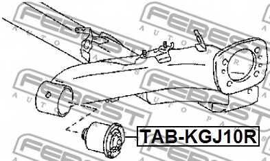 Втулка балки моста FEBEST TAB-KGJ10R - изображение 1