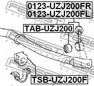 Подвеска стойки вала FEBEST TAB-UZJ200 - изображение 1