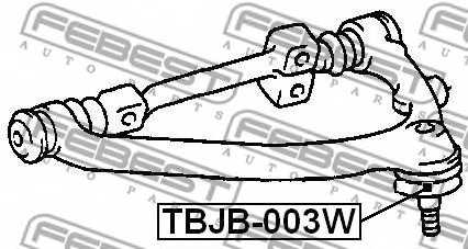 Ремкомплект, несущих / направляющих шарниров FEBEST TBJB-003W - изображение 1