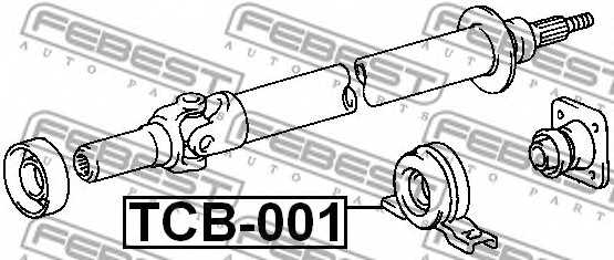 Подшипник, промежуточный подшипник карданного вала FEBEST TCB-001 - изображение 1