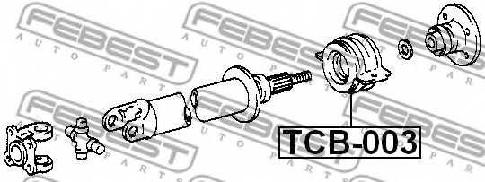 Подшипник, промежуточный подшипник карданного вала FEBEST TCB-003 - изображение 1