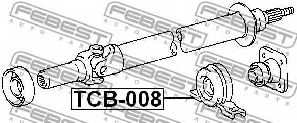 Подшипник, промежуточный подшипник карданного вала FEBEST TCB-008 - изображение 1