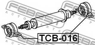 Подшипник, промежуточный подшипник карданного вала FEBEST TCB-016 - изображение 1