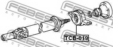 Подшипник, промежуточный подшипник карданного вала FEBEST TCB-019 - изображение 1