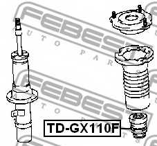 Амортизатор передний для LEXUS IS / TOYOTA ALTEZZA GITA, ALTEZZA, BREVIS, CROWN, ORIGIN, PROGRES, VEROSSA <b>FEBEST TD-GX110F</b> - изображение 1