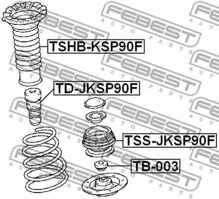Амортизатор передний для TOYOTA RACTIS, URBAN CRUISER, VERSO S, VIOS/YARIS, YARIS <b>FEBEST TD-JKSP90F</b> - изображение 1