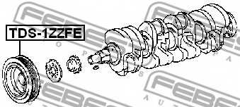 Ременный шкив коленвала FEBEST TDS-1ZZFE - изображение 1