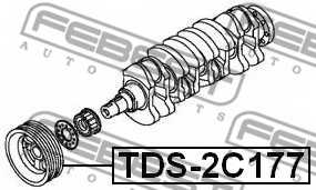 Ременный шкив коленвала FEBEST TDS-2C177 - изображение 1