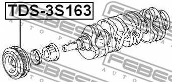 Ременный шкив коленвала FEBEST TDS-3S163 - изображение 1