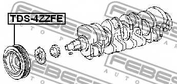 Ременный шкив коленвала FEBEST TDS-4ZZFE - изображение 1