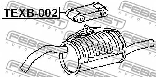 Подвеска глушителя <b>FEBEST TEXB-002</b> - изображение 1