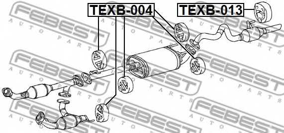 Монтажный комплект системы выпуска FEBEST TEXB-004 - изображение 1