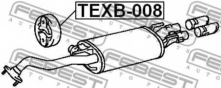 Подвеска глушителя <b>FEBEST TEXB-008</b> - изображение 1