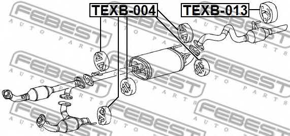 Подвеска глушителя <b>FEBEST TEXB-013</b> - изображение 1