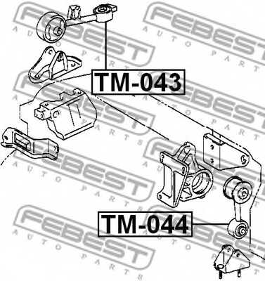 Подвеска двигателя FEBEST TM-043 - изображение 1