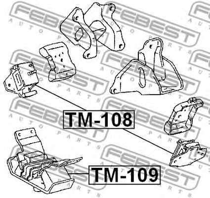 Подушка двигателя задняя FEBEST TM109 - изображение 1
