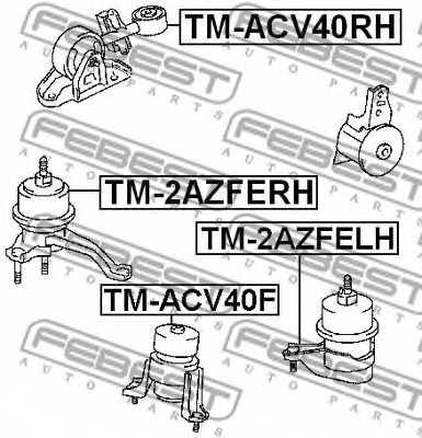 Подвеска двигателя FEBEST TM-2AZFELH - изображение 1