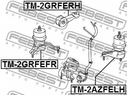 Подвеска двигателя FEBEST TM-2GRFEFR - изображение 1