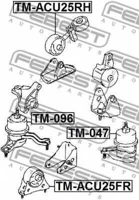 Подвеска двигателя FEBEST TM-ACU25FR - изображение 1