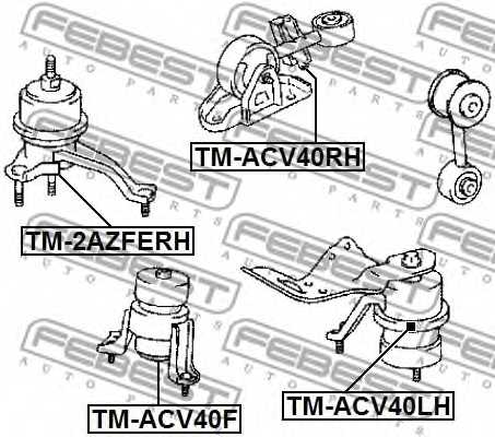 Подвеска двигателя FEBEST TM-ACV40LH - изображение 1