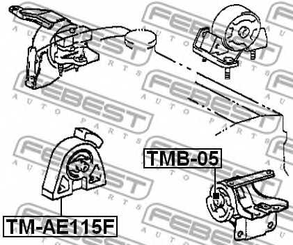 Подвеска двигателя FEBEST TM-AE115F - изображение 1