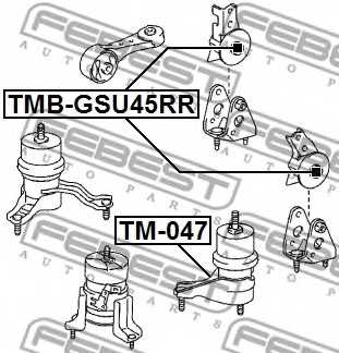 Подвеска двигателя FEBEST TMB-GSU45RR - изображение 1