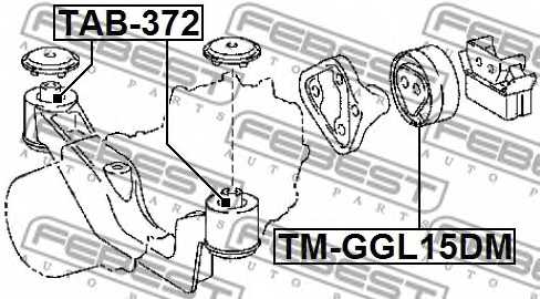 Опора, дифференциал FEBEST TM-GGL15DM - изображение 1