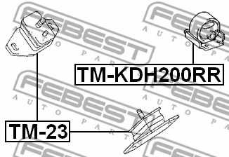 Подвеска двигателя FEBEST TM-KDH200RR - изображение 1