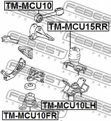 Подвеска двигателя FEBEST TM-MCU10LH - изображение 1