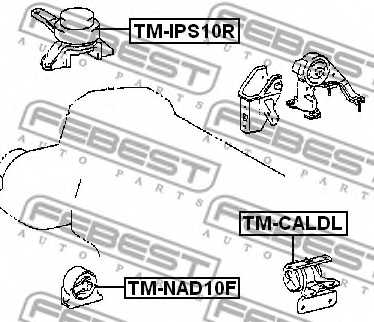 Подвеска двигателя FEBEST TM-NAD10F - изображение 1
