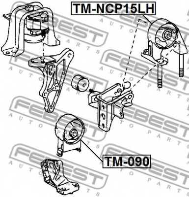 Подвеска двигателя FEBEST TM-NCP15LH - изображение 1