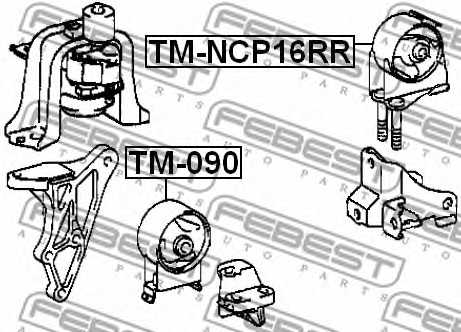 Подвеска двигателя FEBEST TM-NCP16RR - изображение 1