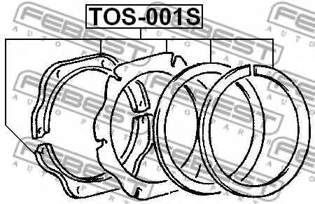 Ремкомплект, поворотный кулак FEBEST TOS-001S - изображение 1