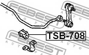 Опора стабилизатора FEBEST TSB-708 - изображение 1