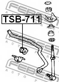 Опора стабилизатора FEBEST TSB-711 - изображение 1