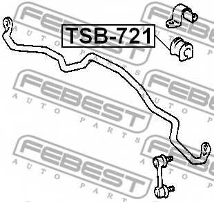 Втулка стабилизатора передняя TOYOTA RAV4 SXA1# 1993-2000 <b>FEBEST TSB-721</b> - изображение 1