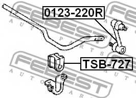 Опора стабилизатора FEBEST TSB-727 - изображение 1